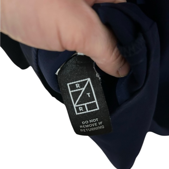 Shoshanna nautical navy blue lace up Nikko mini dress with 3/4 sleeves Size 12 - Picture 6 of 8